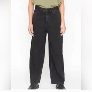 SANDRINE ROSE FREE PEOPLE Charbon Grey Jeans Button Fly Pants Sz 30 NWT Grunge